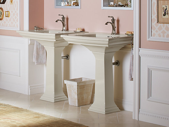 Memoirs Pedestal Sink With Stately Design And Single Hole